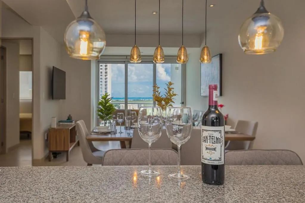 *New* Ocean & Lagoon View Apartment Next To Plaza Las Americas! Cancun