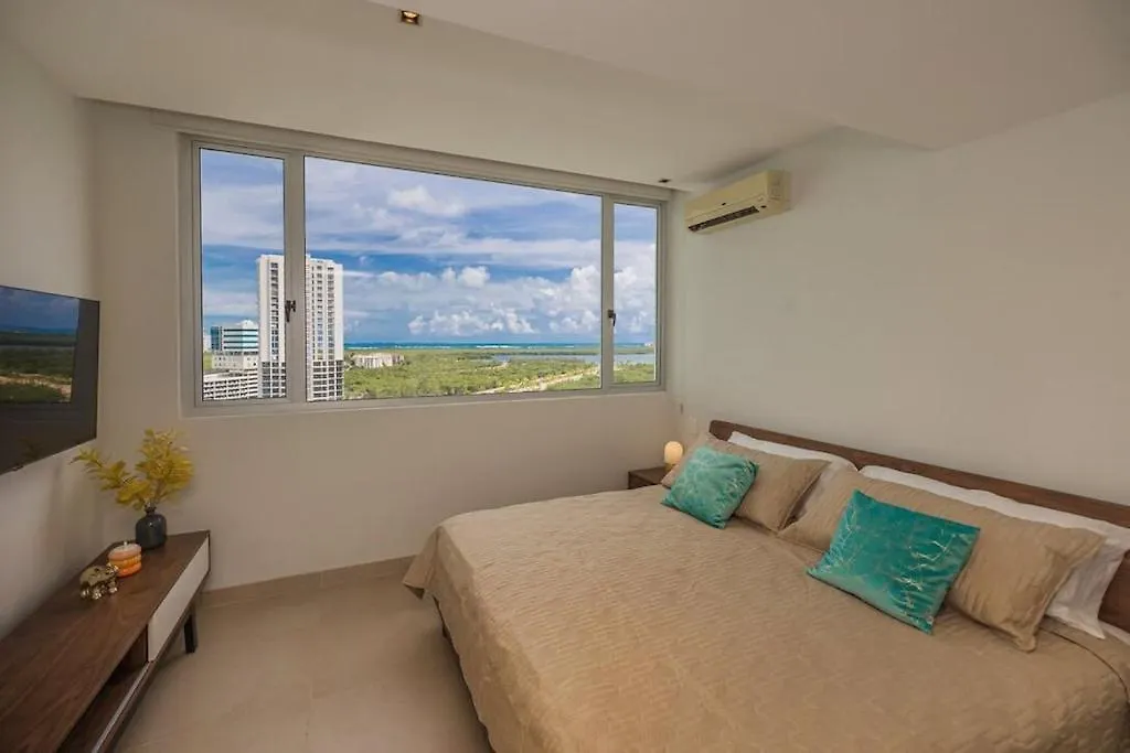 *New* Ocean & Lagoon View Apartment Next To Plaza Las Americas! Cancun Mexico