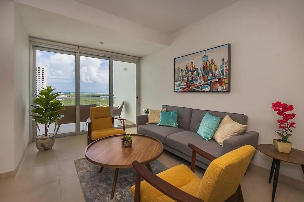 *New* Ocean & Lagoon View Apartment Next To Plaza Las Americas! Cancun